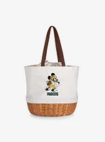 Disney Mickey Mouse NFL Green Bay Packers Canvas Willow Basket Tote