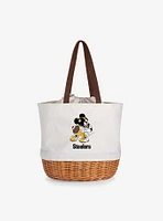 Disney Mickey Mouse NFL Pittsburgh Steelers Canvas Willow Basket Tote