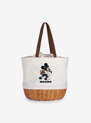 Disney Mickey Mouse NFL Chicago Bears Canvas Willow Basket Tote