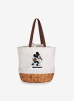 Disney Mickey Mouse NFL Chicago Bears Canvas Willow Basket Tote