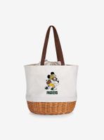 Disney Mickey Mouse NFL Green Bay Packers Canvas Willow Basket Tote