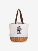 Disney Mickey Mouse NFL New England Patriots Canvas Willow Basket Tote