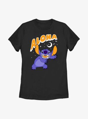 Disney Lilo & Stitch Aloha Scary Moon Womens T-Shirt