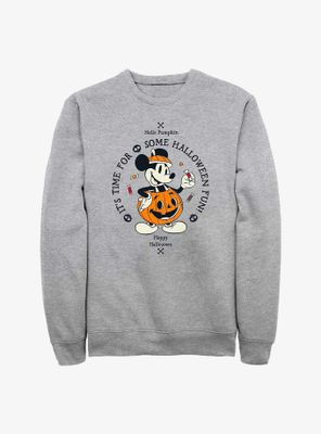 Disney Mickey Mouse Time For Halloween Pumpkin Sweatshirt