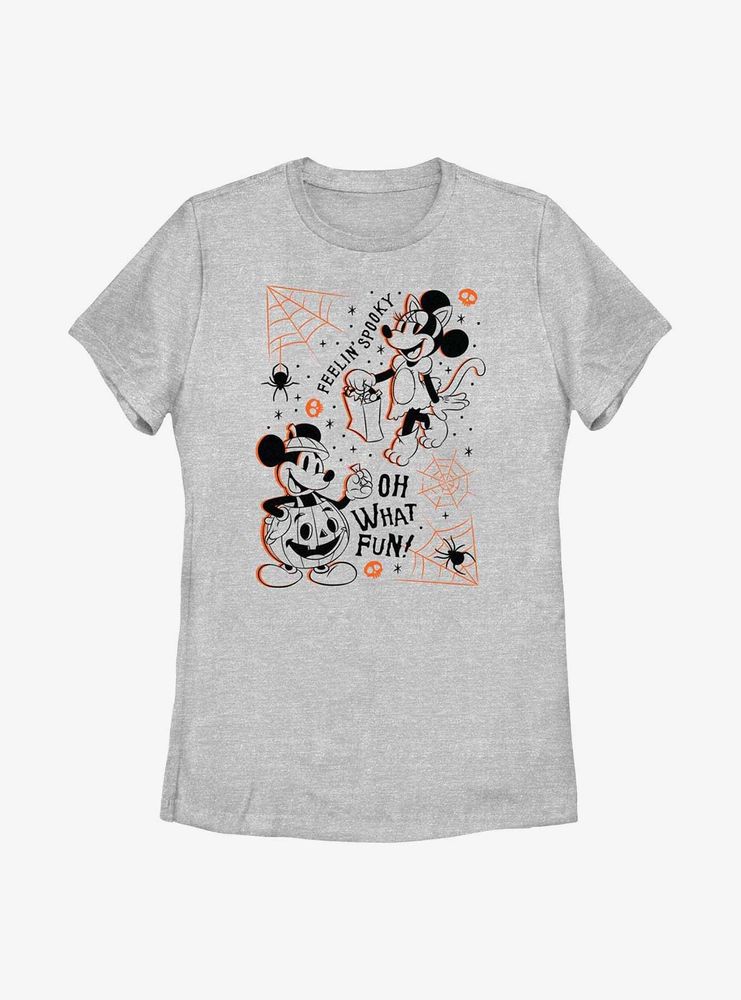 Disney Mickey Mouse & Minnie Feelin Spooky Womens T-Shirt