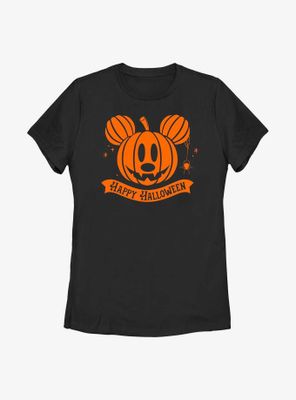 Disney Mickey Mouse Pumpkin Head Womens T-Shirt