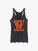 Disney Mickey Mouse Happy Haunting Pumpkin Womens Tank Top