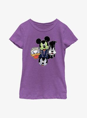 Disney Mickey Mouse & Friends Halloween Heads Youth Girls T-Shirt