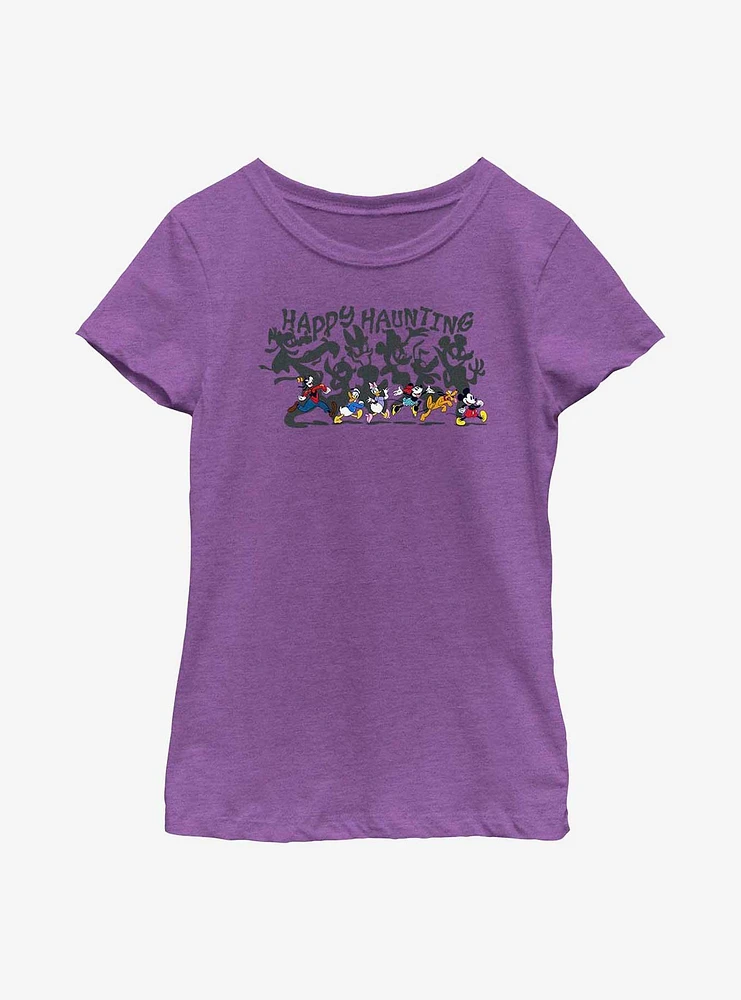Disney Mickey Mouse & Friends Happy Haunting Shadows Youth Girls T-Shirt