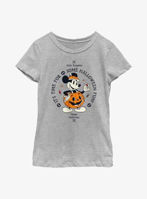 Disney Mickey Mouse Time For Halloween Pumpkin Youth Girls T-Shirt