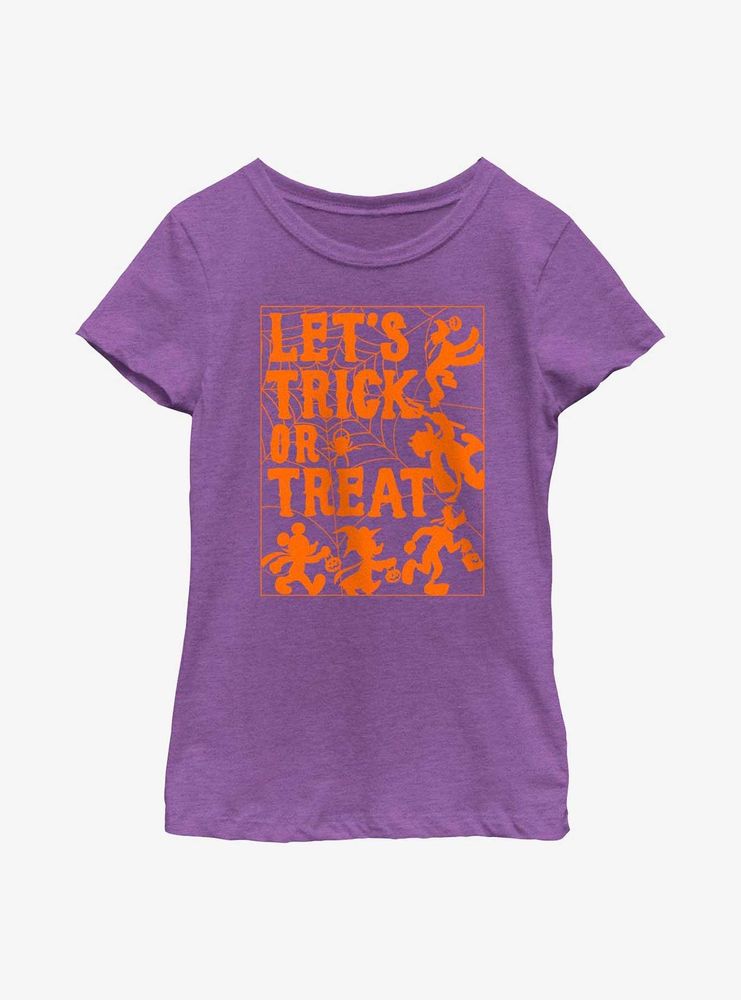 Disney Mickey Mouse Let's Trick Or Treat Youth Girls T-Shirt