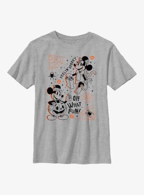 Disney Mickey Mouse & Minnie Feelin Spooky Youth T-Shirt