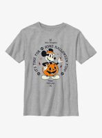 Disney Mickey Mouse Time For Halloween Pumpkin Youth T-Shirt