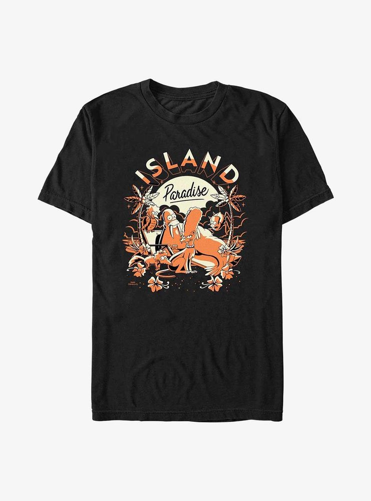 The Simpsons Island Paradise Family T-Shirt