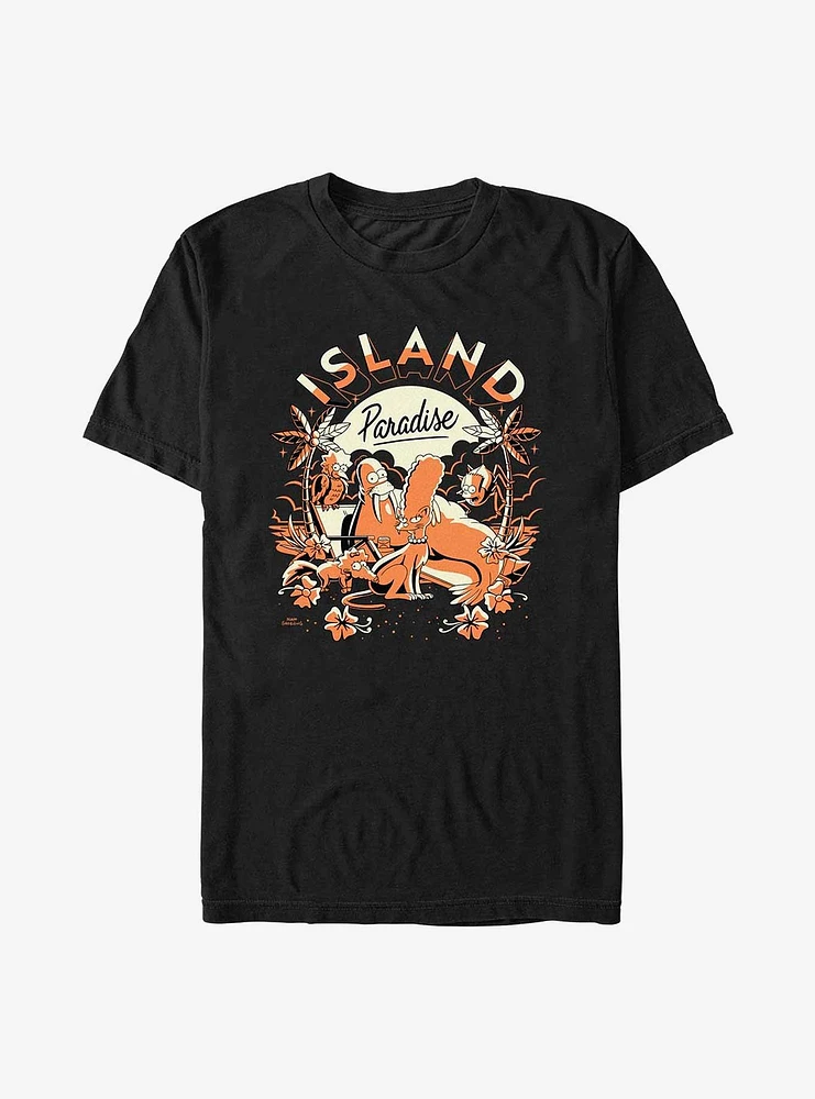 The Simpsons Island Paradise Family T-Shirt