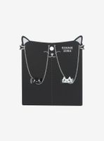 Black & White Cat Ring Best Friend Necklace Set