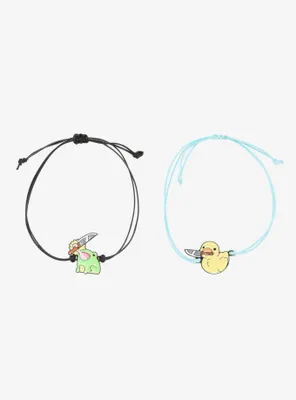 Frog Duck Weapon Best Friend Cord Bracelet Set