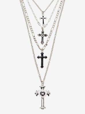 Gothic Cross 4 Layer Necklace