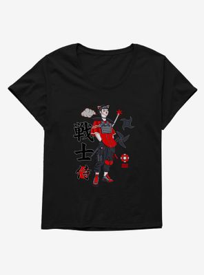 Anime Streetwear Samurai Womens T-Shirt Plus