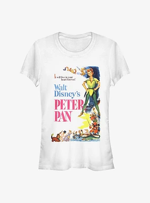 Disney Peter Pan Vintage Poster Girls T-Shirt