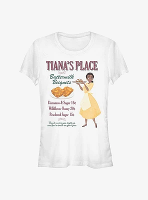 Disney the Princess and Frog Tiana's Place Buttermilk Beignets Girls T-Shirt