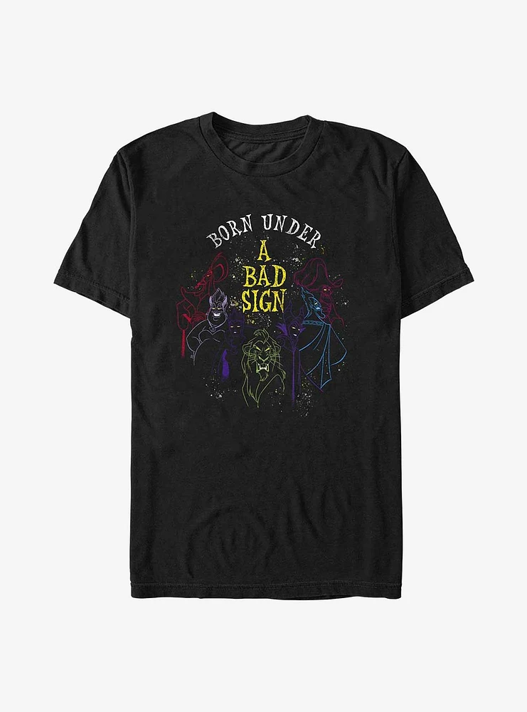 Disney Villains Born Under A Bad Sign T-Shirt