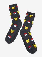 Pokémon Pokeball and Pikachu Crew Socks