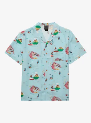 Studio Ghibli Ponyo Allover Print Woven Button-Up - BoxLunch Exclusive
