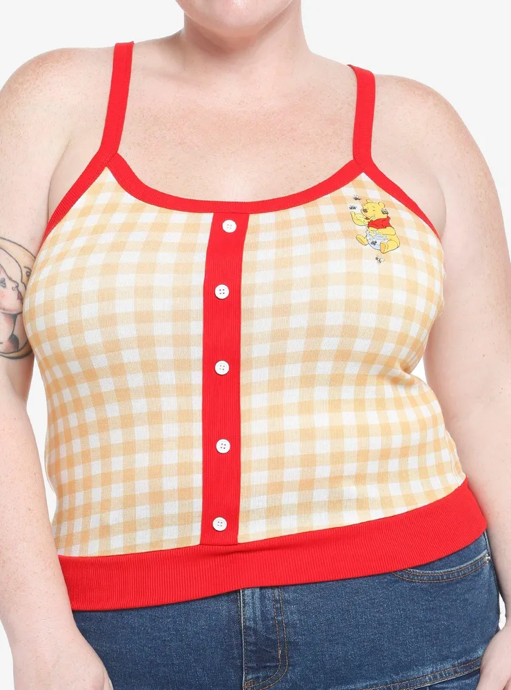 Hot Topic Disney Winnie The Pooh Gingham Girls Sweater Tank Top
