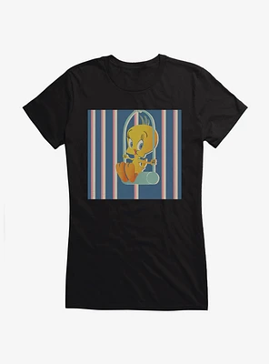 Looney Tunes Caged Swinging Tweety Girls T-Shirt