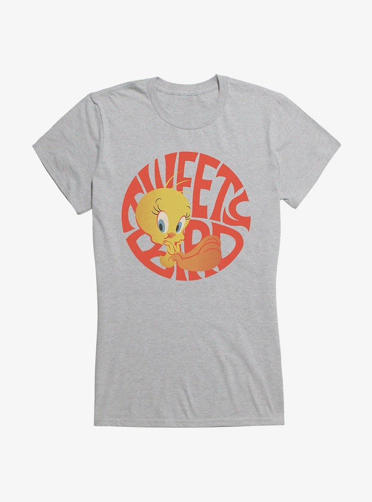 Looney Tunes Tweety Bird Typography Girls T-Shirt