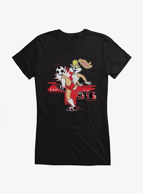 Looney Tunes Lola Bunny Football England Girls T-Shirt