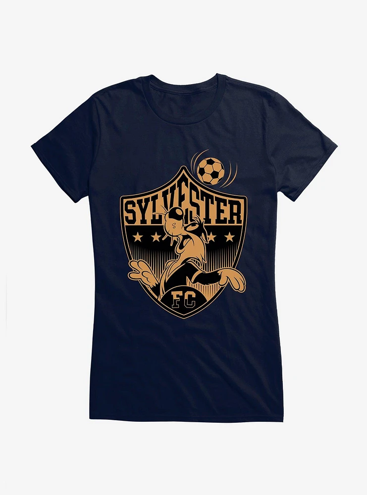 Looney Tunes Sylvester Football Bronze Girls T-Shirt