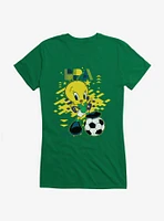 Looney Tunes Tweety Football Brazil Girls T-Shirt