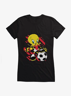 Looney Tunes Tweety Football Spain Girls T-Shirt