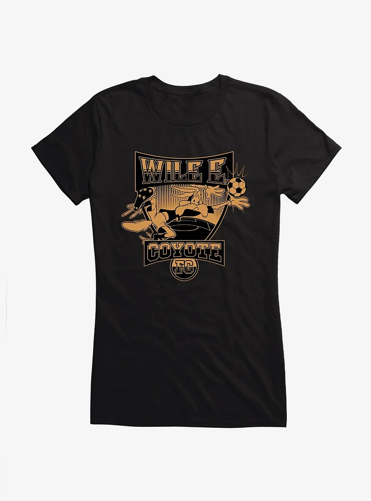 Looney Tunes Wile E Coyote Football Club Bronze Girls T-Shirt