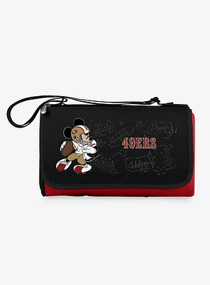 Disney Mickey Mouse NFL SF 49Ers Outdoor Picnic Blanket