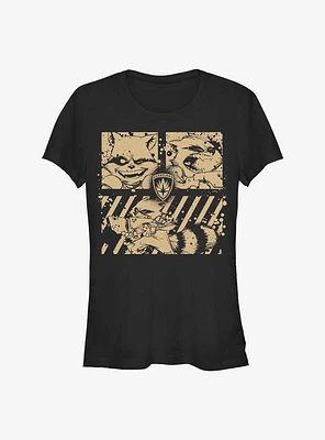 Marvel Guardians of the Galaxy Raccoon Panels Girls T-Shirt