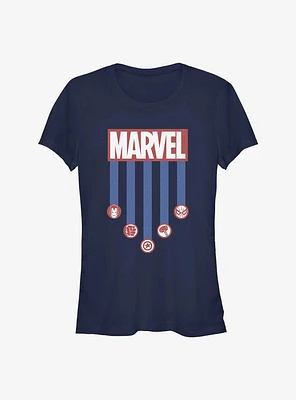 Marvel Americana Stripes Girls T-Shirt