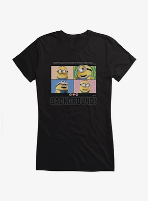 Minions Funny Background Girls T-Shirt