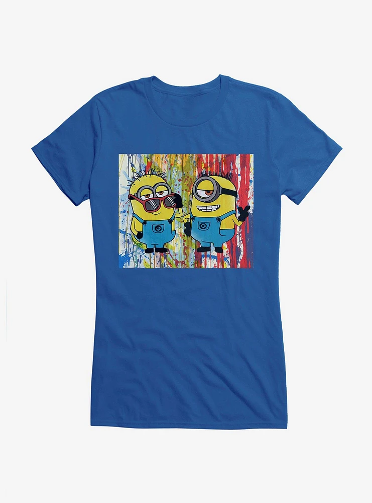 Minions Paint Art Girls T-Shirt