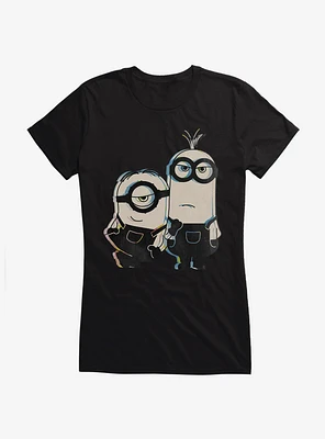 Minions Pose Sketch Art Girls T-Shirt