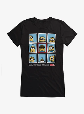 Minions When You Think You're On Mute Girls T-Shirt