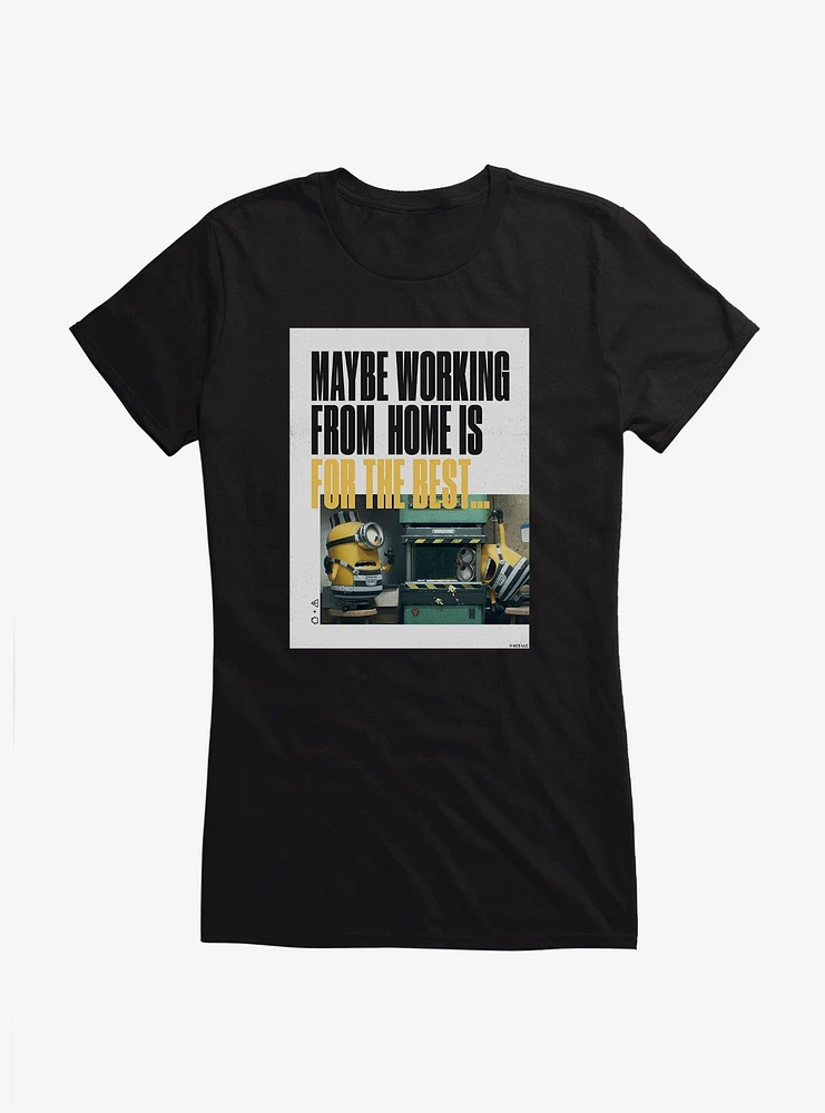 Minions Working From Home Is For The Best Girls T-Shirt