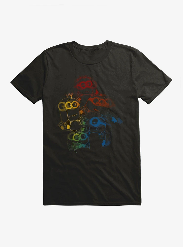 Minions Rainbow Retro 3D Art T-Shirt