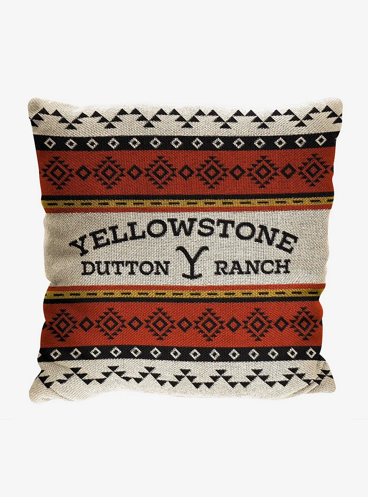 Yellowstone Montana Tribal Woven Jacquard Pillow