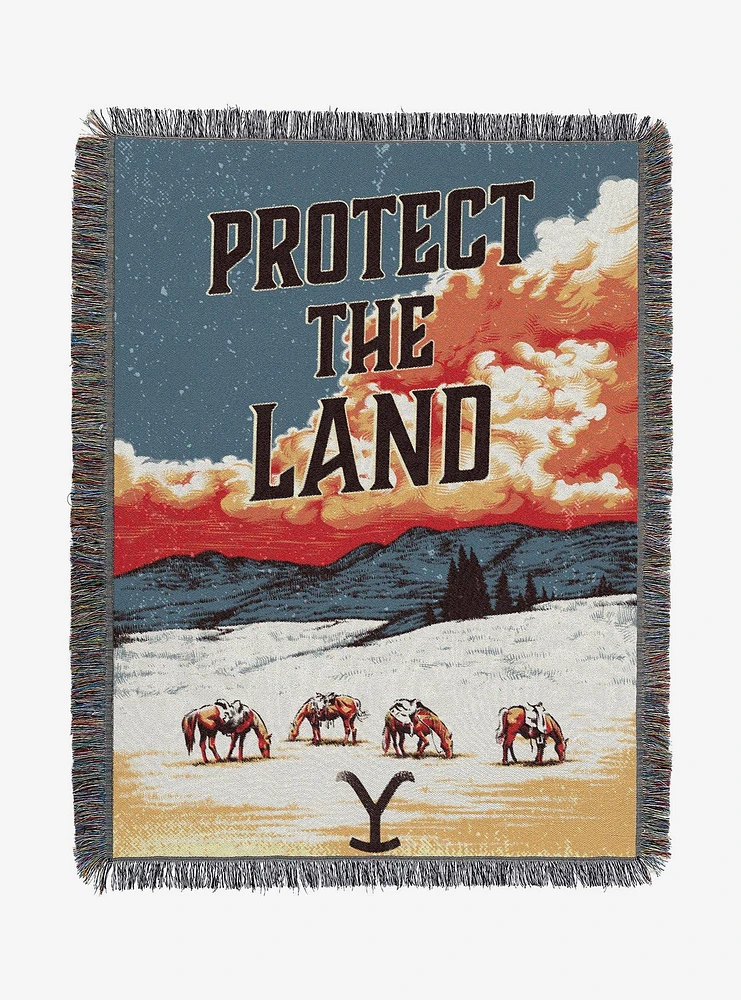 Yellowstone Protect Woven Tapestry Throw Blanket