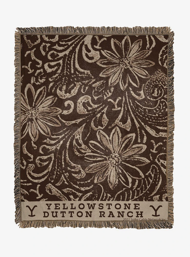 Yellowstone Saddle Woven Jacquard Throw Blanket