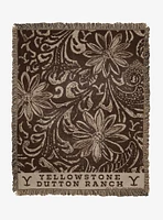 Yellowstone Saddle Woven Jacquard Throw Blanket