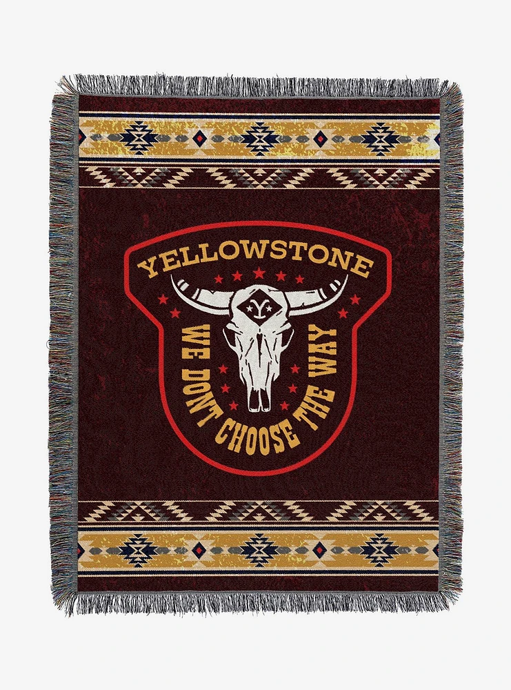 Yellowstone The Way Woven Tapestry Throw Blanket